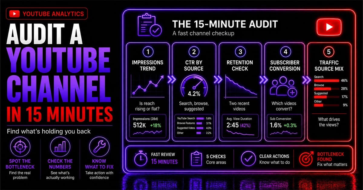 How to Audit a YouTube Channel in 15 Minutes